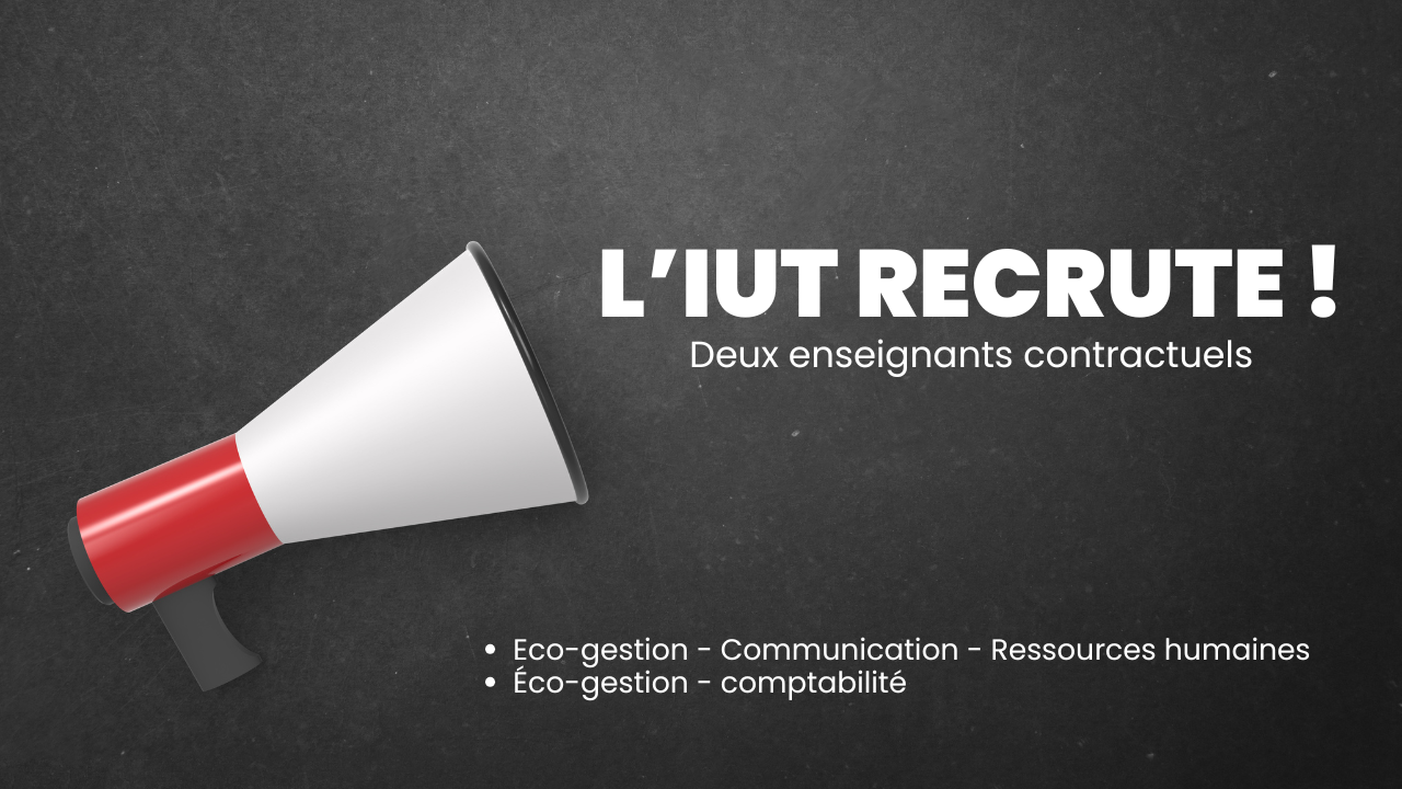 L'IUT recrute deux enseignants contractuels